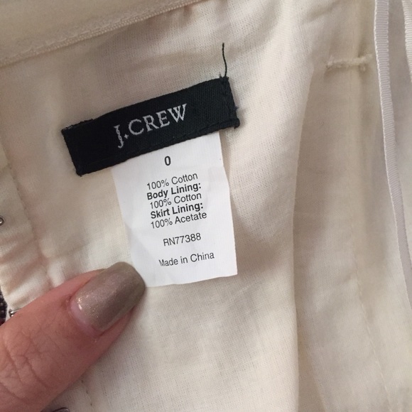 J.Crew Abstract Rose Strapless Dress, size 0 - Picture 4 of 5